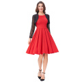 Belle Poque Red Color Pin Up Vestidos Vestido Retro Casual Robe 50s Vestido Vintage Vestido Verão BP000091-2